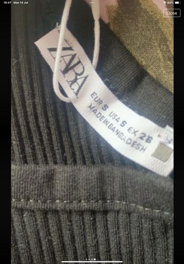 tshirt Bnwt Zara racer back tshirt small