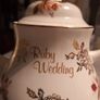 Teapot/China Ruby Wedding Teapot .. Heavly Reduced Image 8