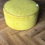 Footstool Mustard Yellow Pouffe Circular Image 3