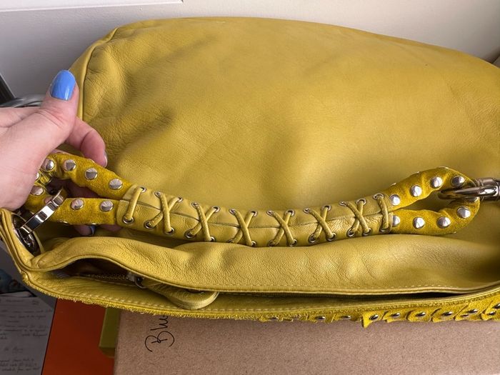 Jimmy Choo studded suede and leather hobo