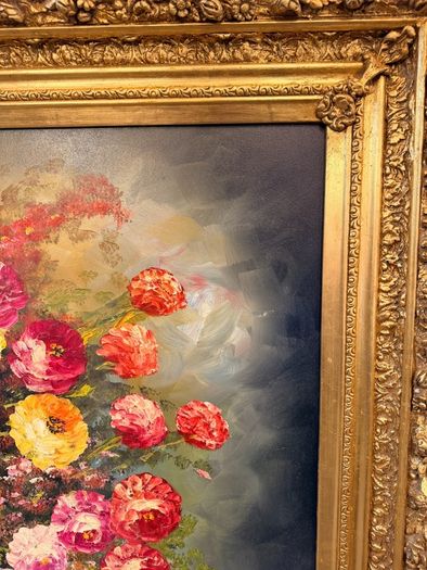 Monumental Floral Still Life Oil Painting