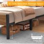 Single Bed Frames with Wood Headboard Image 6