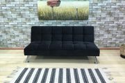 Black velvet Folding 3 Seater Sofa Free delivery