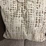 3 seater luxury leather and material cushion back sofa Image 8