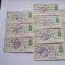 10 Vintage Cheques from Bank of Ireland with Consecutive numbers (1957) Image 2