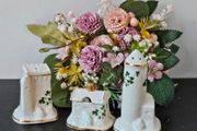 Vintage Carrigaline Pottery Irish Cruet Set Salt, Pepper and Mustard Pot