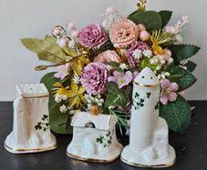 Vintage Carrigaline Pottery Irish Cruet Set Salt, Pepper and Mustard Pot