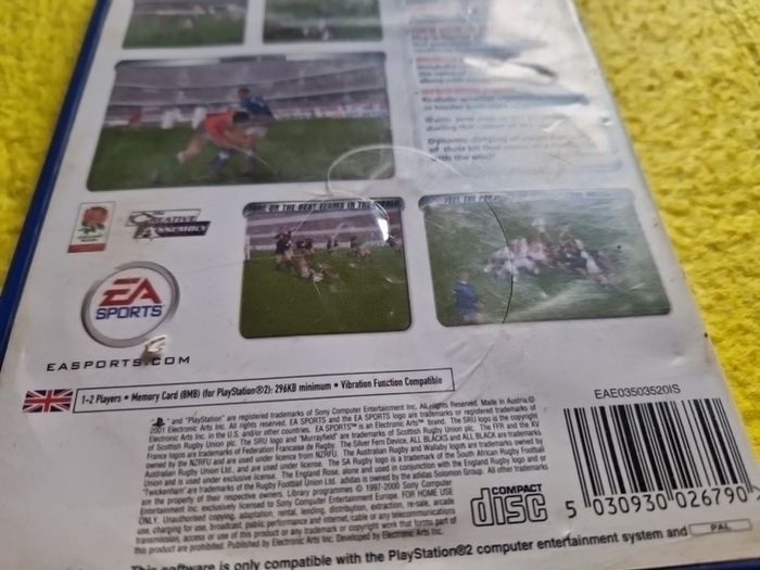 Rugby PlayStation2 ps2 games Original