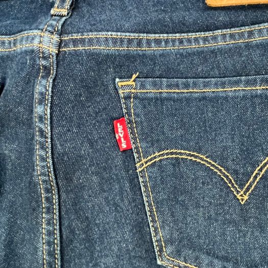 Levis 711 Womens Jeans W27 L28 Blue Indigo Denim Premium Big E
