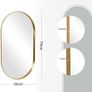 Wall Mirror 55x75 cm, Oval Gold Wall-Mounted Bathroom Vanity Mirror for Wall Decoration for Bedroom Living Room Entryway Image 2