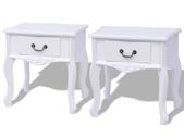 Bedside Cabinets 2 pcs MDF White