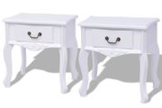 Bedside Cabinets 2 pcs MDF White