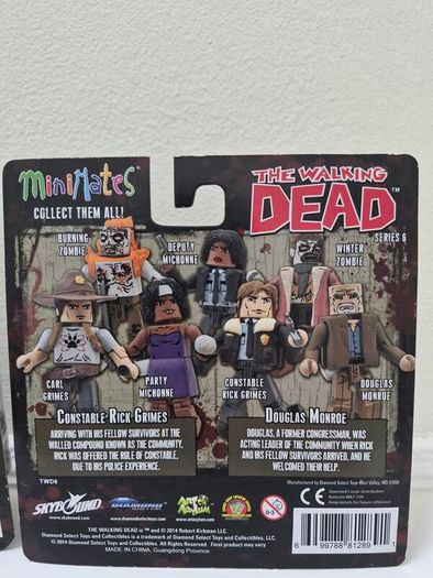 The Walking Dead Minimates Set Rick Grimes Douglas Monroe Alice and Walker