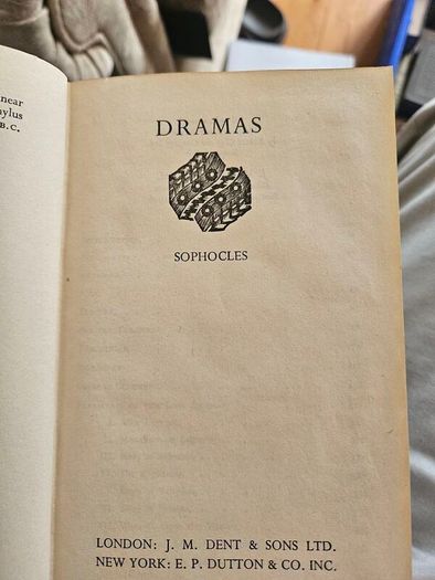 The Dreams of Sophocles. Translated By Sir George Young . 1947 Everysman Library. Hardback In Good Condition.