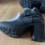Black Boots with Fur Trim Image 7