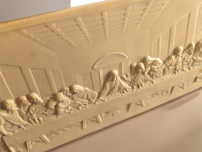 Large Heavy Vintage 3D Last Supper Wall Plaque Relief