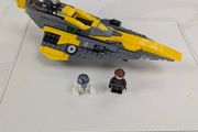 100% LEGO Star Wars Anakin's Jedi Starfighter 75214 Complete With Minifigs