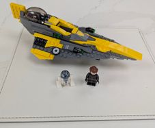 100% LEGO Star Wars Anakin's Jedi Starfighter 75214 Complete With Minifigs