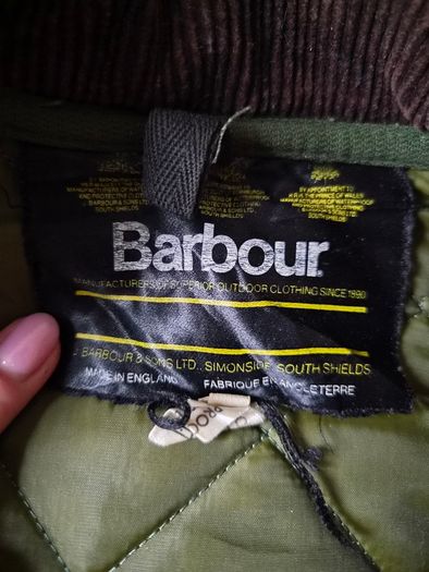 Barbour quilted jacket - olive green
