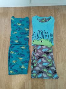 Two Boy's Dinosaur Pyjamas set.