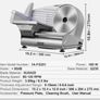 New Meat Slicer, 180W Electric Deli Food Slicer with 19.1 cm SUS420 Stainless Steel Blade and Blade Guard, 0 - 1.5 cm Adjustable Thickness for Home Use, Easy to Clean, Cut Meat, Bread, Ham and Cheese Image 4