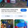 little tikes very large playhouse, decking and slide Image 2