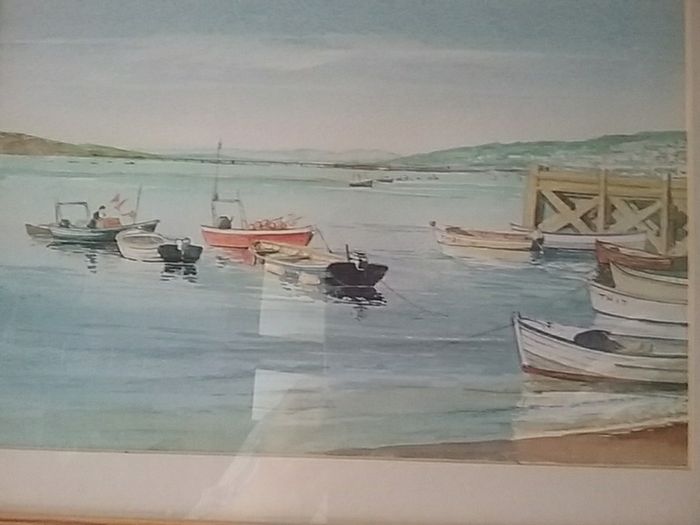 Seascape of Boats in a Harbour