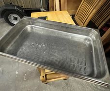 gastronorm pan. Perforated stainless steel catering pans