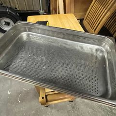 gastronorm pan. Perforated stainless steel catering pans