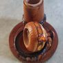 storage water well souvenirs of carved wood marked templo tibidabo from Spain Image 7