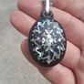 Mid 19th Century Mother Of Pearl Jet Mourning Pendant (Double Sided Engraving) Image 4