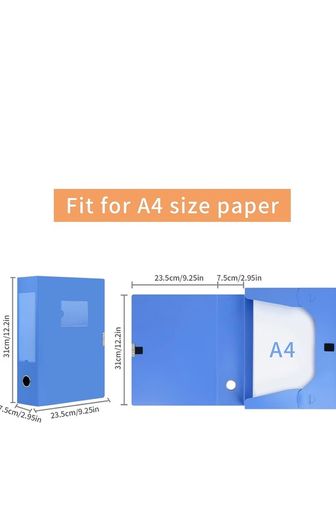 Black A4 Plastic File Boxes (6)