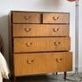 Vintage Teak Mid Century Chest of Drawers Storage Image 2