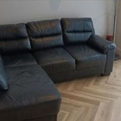 4 Seater L Shaped Leather Sofa