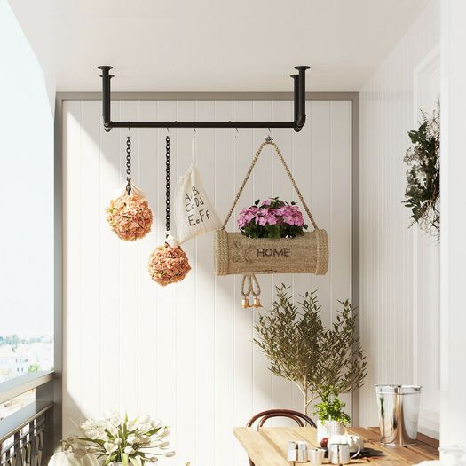 2 x Wall-Mounted Clothes Pipe Racks - FREE Nationwide Delivery