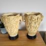 Heavy Carved Oriental Vases Image 2