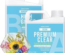 Clear Epoxy Resin Kit High Gloss Casting and Coating Bubbles Free Art Resin for River Table Tops, Jewelry Making Projects, DIY Crafts, Tumblers, Molds, Art Painting