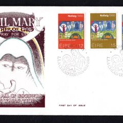 1980 Ireland Christmas Commemorative Stamps Hibernian First Day Cover (FDC)