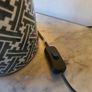 Dar Lighting Reese Ceramic Table Lamp with Black Gold Shade Image 6