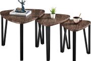 Nest of Table Easy Assembly Industrial Nesting Table Set of 3 Coffee Tables End Side Tables for Home and Office (FREE SHIPPING)
