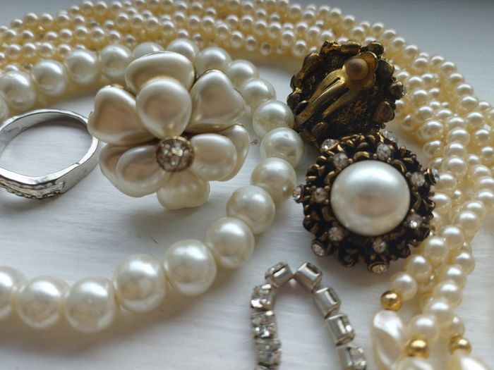 A lot of costume jewelry.