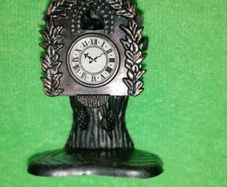 Vintage Miniature Cuckoo Clock Die-Cast Metal Pencil Sharpener