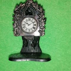 Vintage Miniature Cuckoo Clock Die-Cast Metal Pencil Sharpener