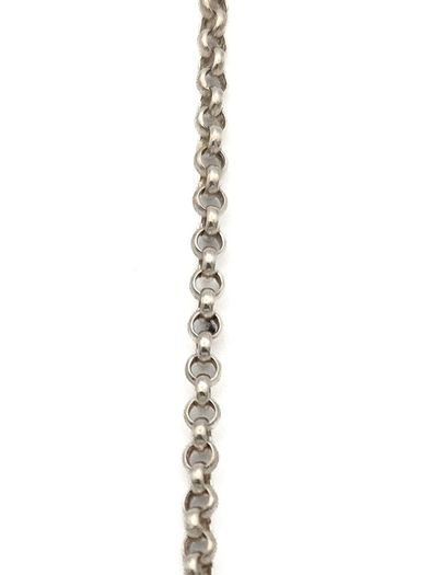 925 Vintage Sterling Silver Long Belcher Chain