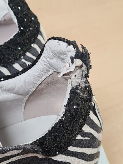 Womens Marco Moreo Zebra Print Platform Trainers Runners Size Uk 5.5 Eu 38.5 Please Read Description (AT1)