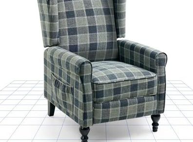 Recliner Chair Armchair Adjustable Single Chair Sofa for Relaxing Accent Chair Pushback for Living Room Bedroom Wing Back Reclining | Grey