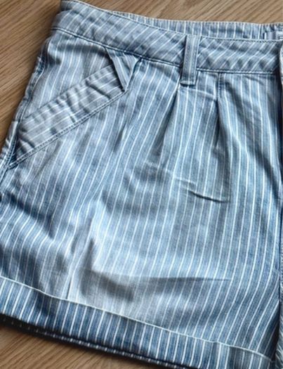 Denim Stripe Shorts - Size 14 / F&F Summer Stylish short shorts