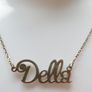 Vintage 925 Sterling Silver Name Chain Necklace length 19" - 3,5g Image 3