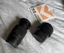 Sigma 30mm + Sony 18-135mm + lens filter and step up ring