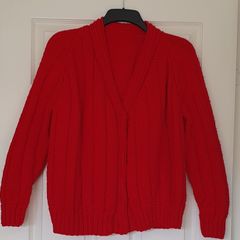 As New - Size 10/12 - Hand Knitted Cardigan - Pop Fasteners - Read Carefully - #